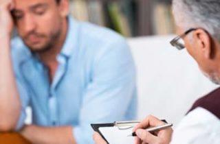 person in therapy session